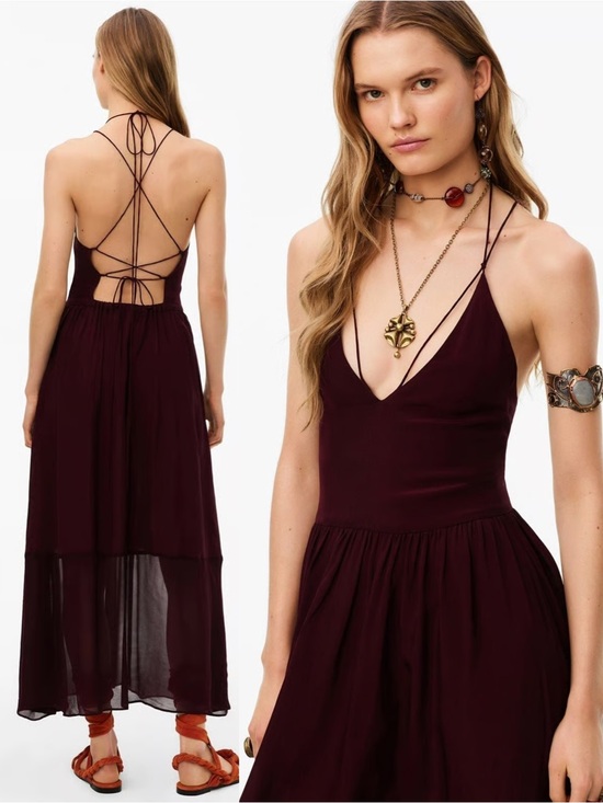Zara Dresses & Skirts - Zara strappy back maxi dress